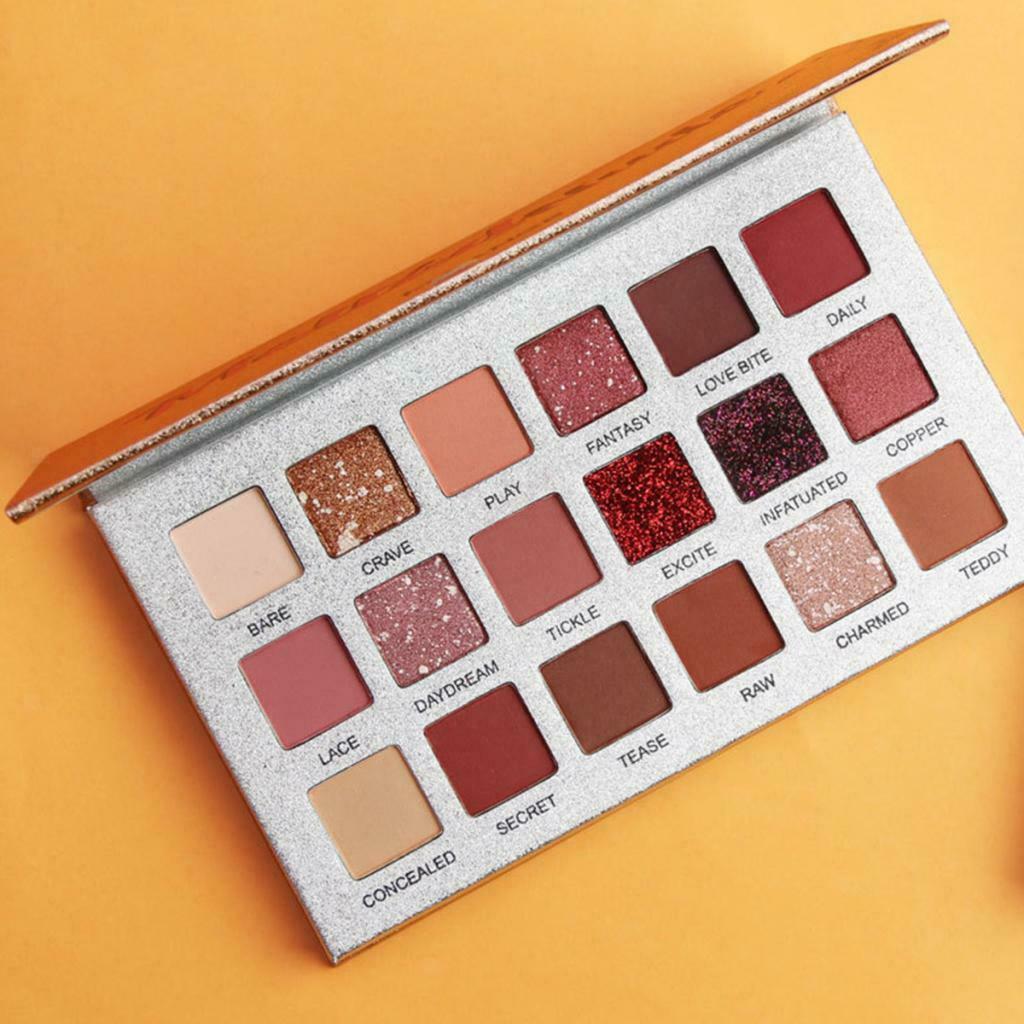 18 Colors Eyeshadow Palette Waterproof Smudgeproof Pressed Eye Shadow Powder
