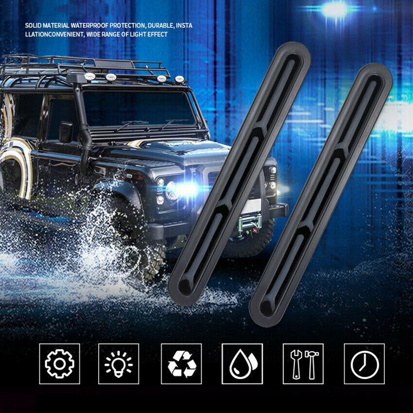 2x 12-24V Car Truck DRL LED Light Bar Brake Flowing Turn Signal Stop Tail