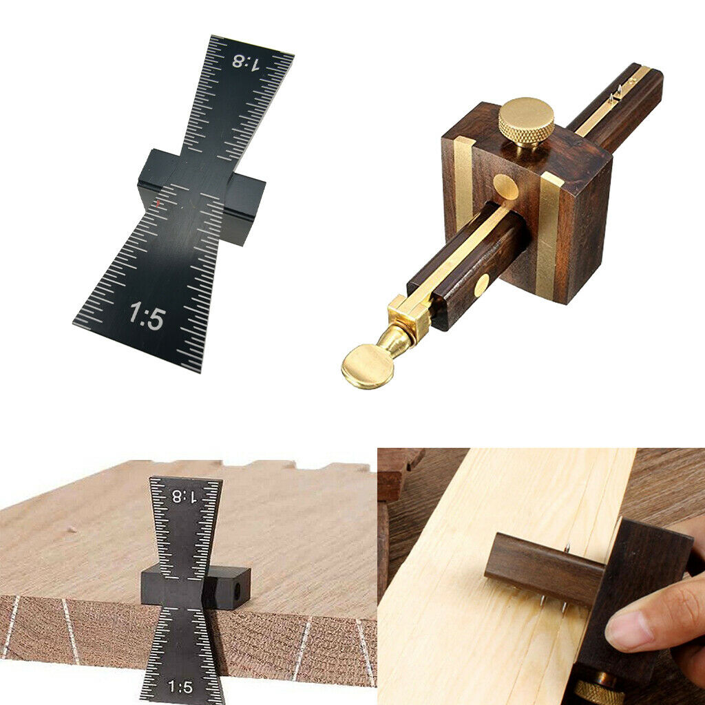 2x Scriber Guide Adjustable Hardened Woodworking Marker Scribe Mortise Gauge