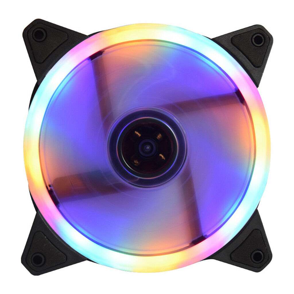5-Pack 4-Color 12CM LED Computer Case Cooling Fan for PC