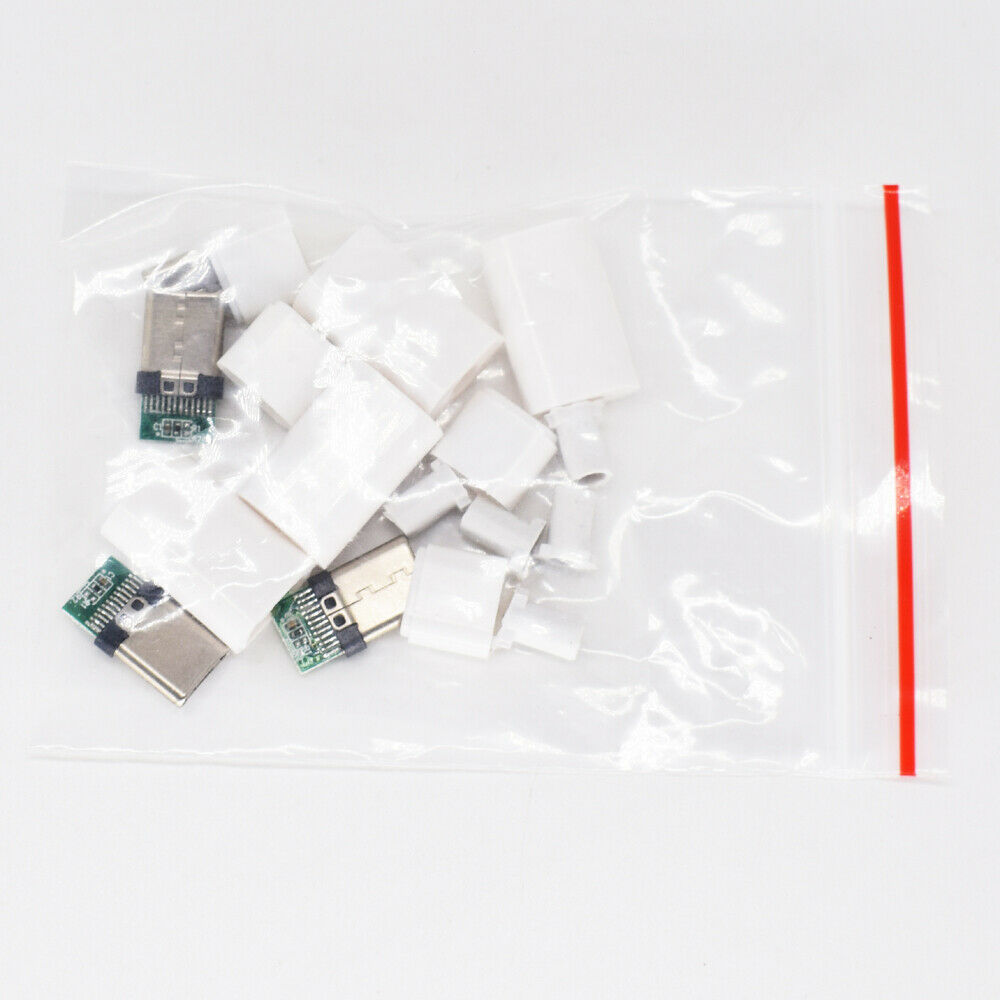 10sets USB 3.1 Type C USB C Male Plug DIY Connector Solder Housing Cover