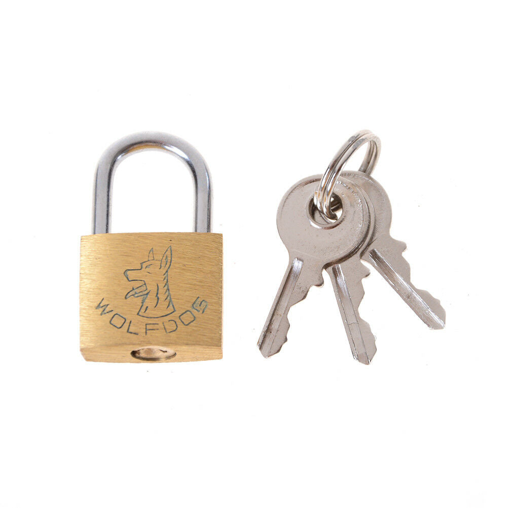 Brass Padlock Long Shackle Travel Luggage/Suitcase/Gate Lock Security 3 K_gu Pb