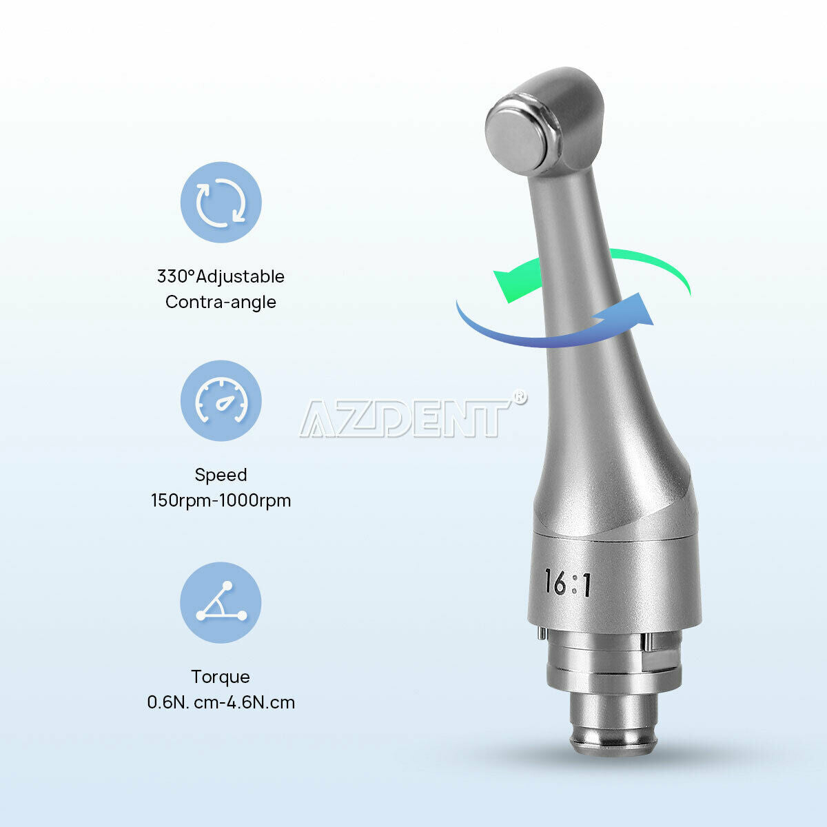 Dental 4.25" Touch Screen Endo Motor 330° rotary contra-angle with Apex Locator