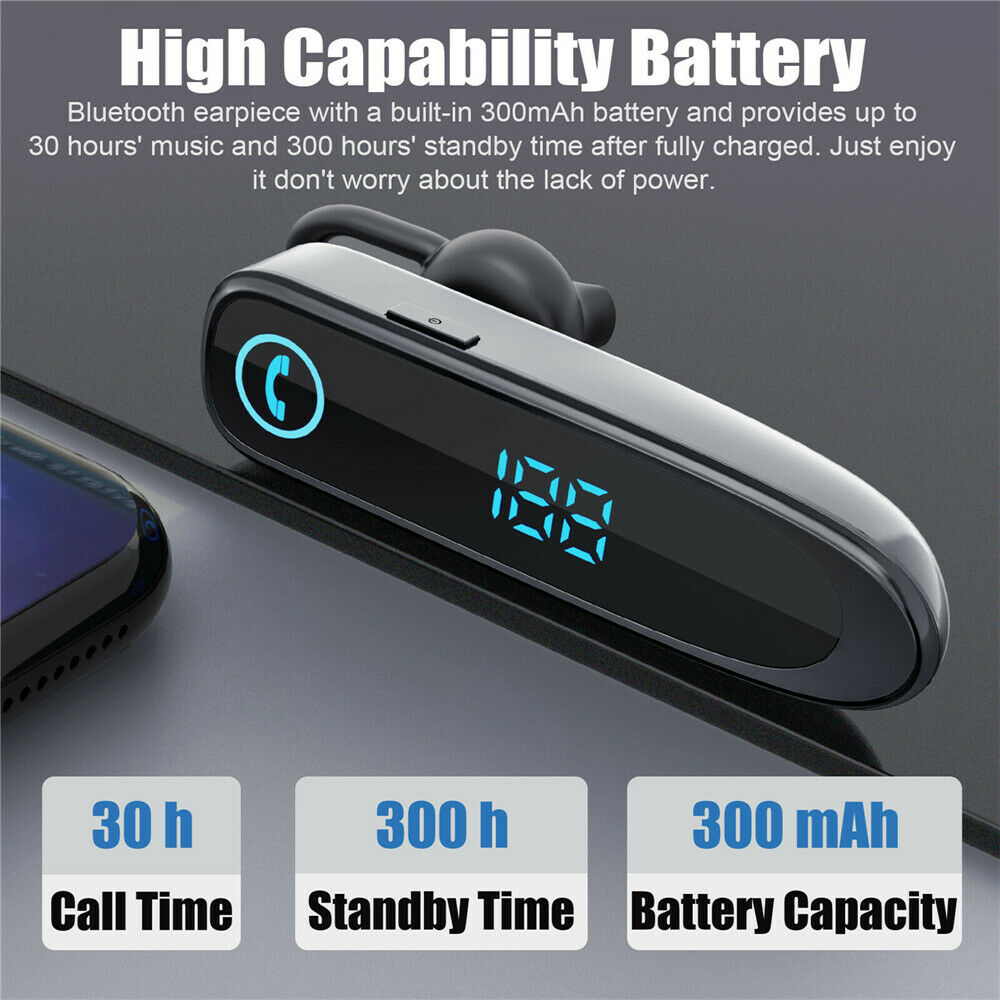 Wireless Headset Bluetooth 5.0 Business Headphone Hands-free Earphone With Mic