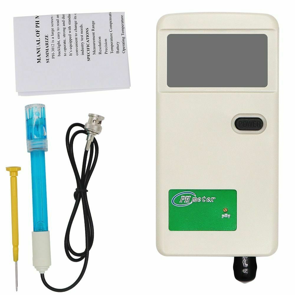 Ph Meter Digital Water Purity Tester Biochemistry Laboratory Lcd Backlight