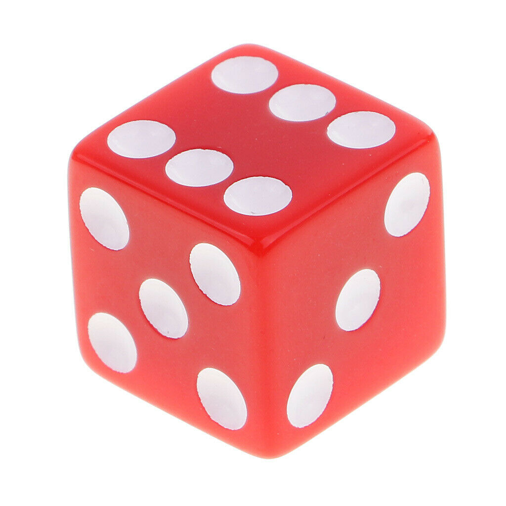 20x Plastic 6 Sided D6 Dice Dungeons & Dragon RPG Roleplay Game Dice Gift