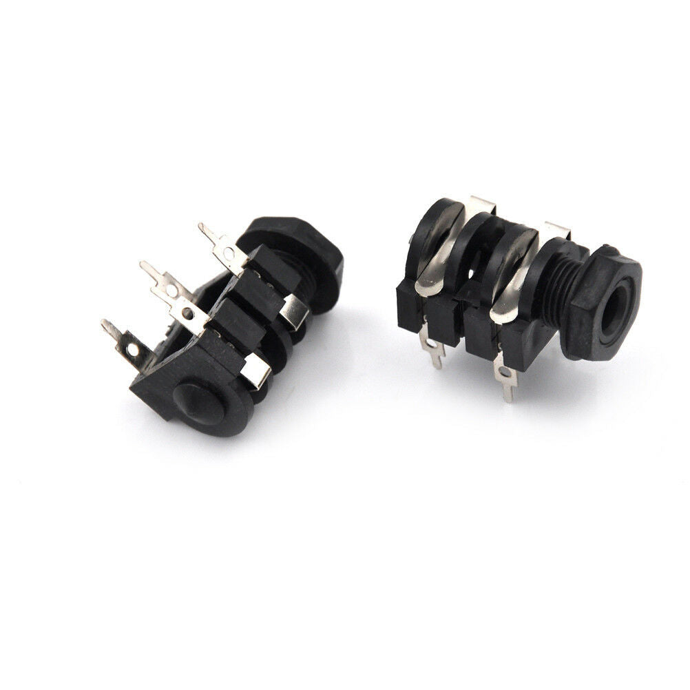 5x 6.35mm(1/4") 4Pin Female Stereo Jack Socket Panel PCB Weldin.l8