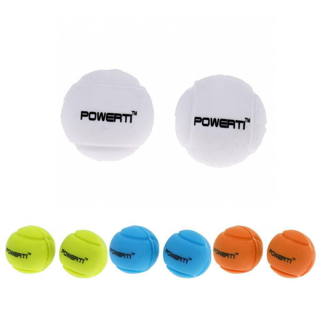 2Pcs Tennis Racquet Shock Absorber Vibration Dampeners Damping Balls Yellow
