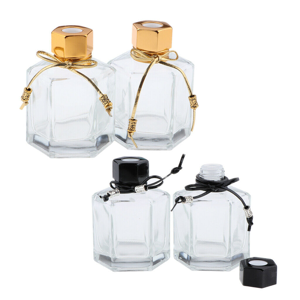 4Pcs 100ml Fragrance Glass Diffuser Bottles for DIY Craft Reed Essential Oil