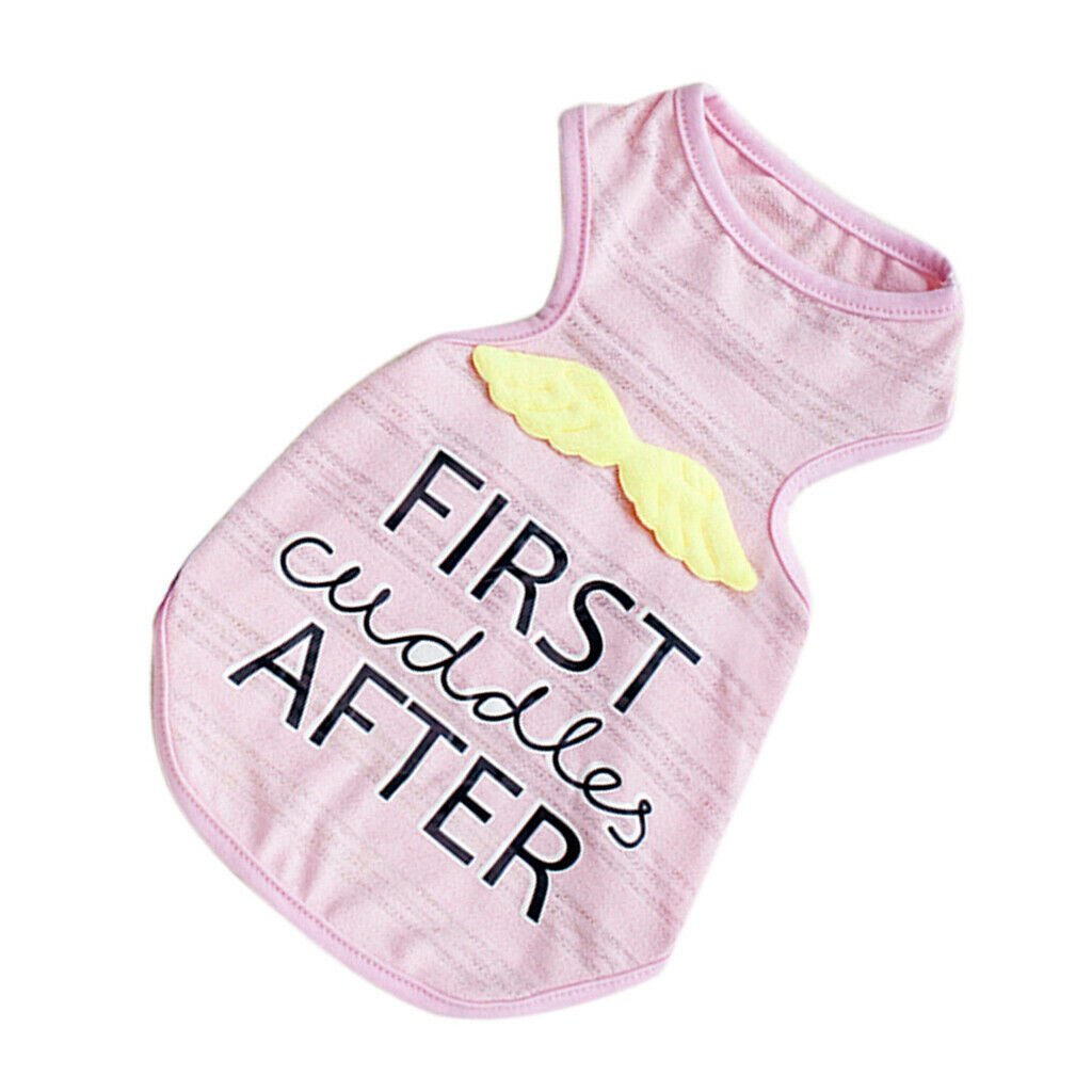 Pet Puppy Dog Cat Pet Clothes Cool Vest T- Shirt Costume Apparel Pink L