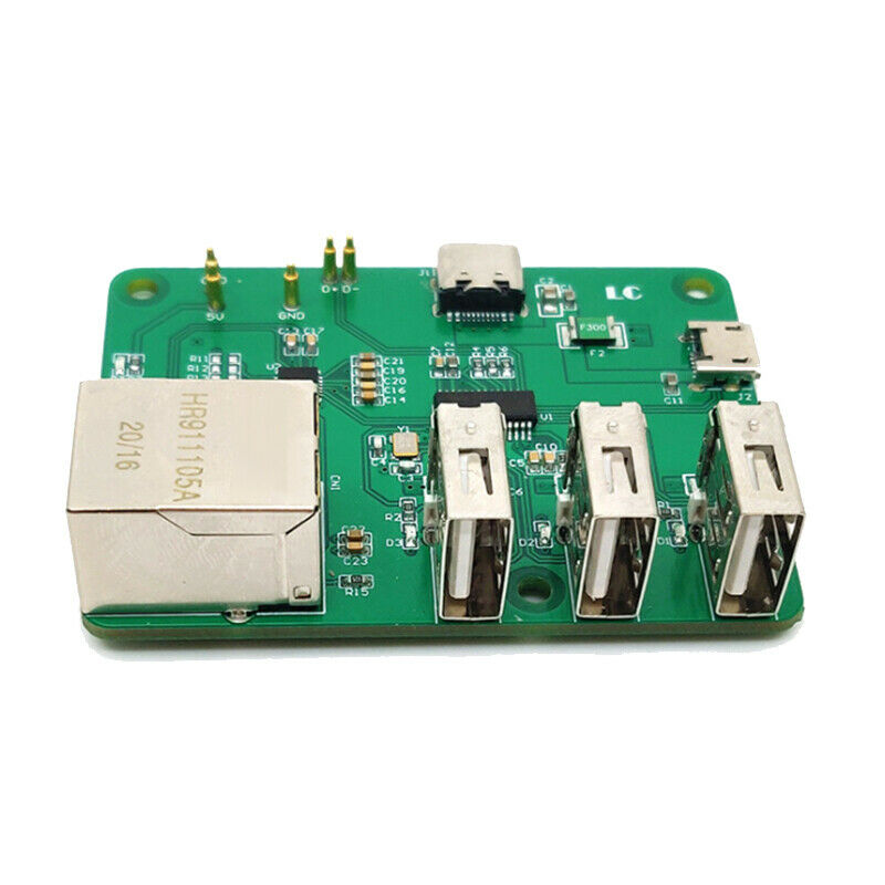 USB to Ethernet Expansion Board for Raspberry Pi Zero HUB Adapter 3 USB 10/1A7B1