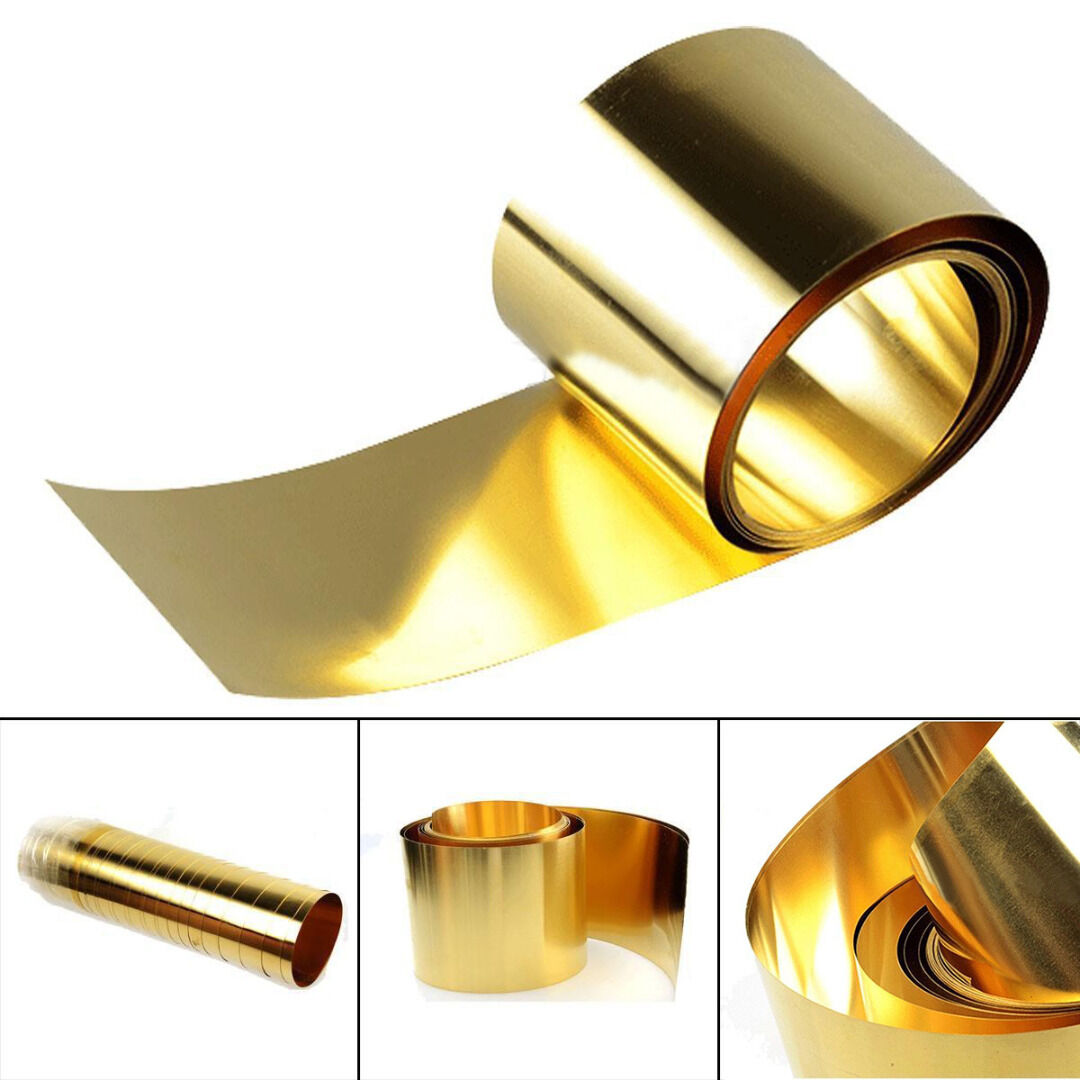 Brass Metal Thin Sheet Foil Plate 0.02X100X1000MM Handicraft Handmade Art