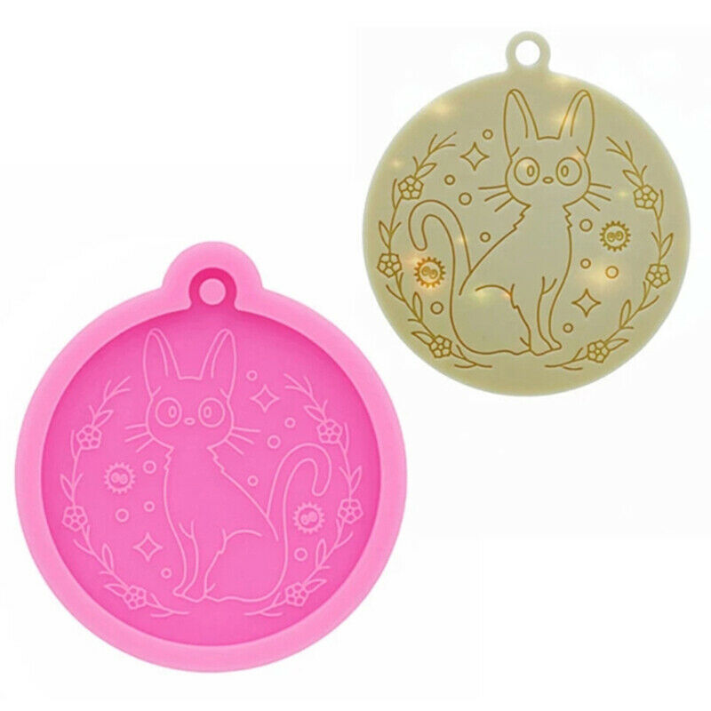 Cat Keychain Mold Pet DIY Craft Keychain Jewelry Pendant Silicone Mold