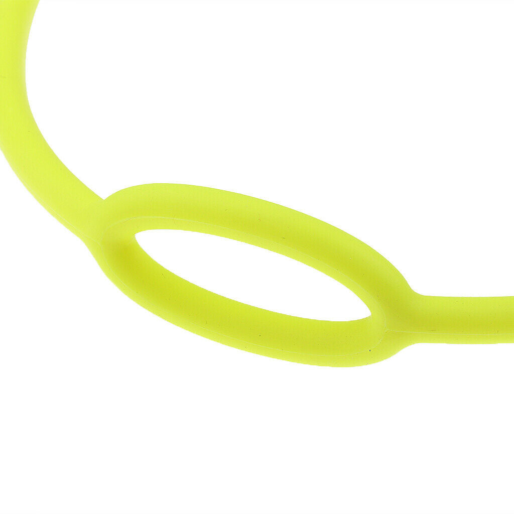 2X Scuba Diving Dive Silicone Regulator Necklace Holder Accessories 62cm Yellow