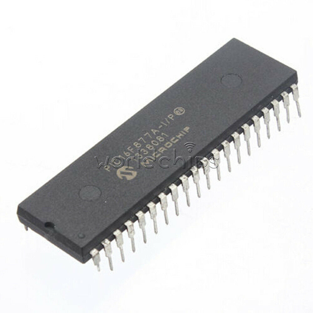 2PCS PIC16F877A-I/P DIP-40 PIC16F DIP40 MC Enhanced Flash Microchontroller