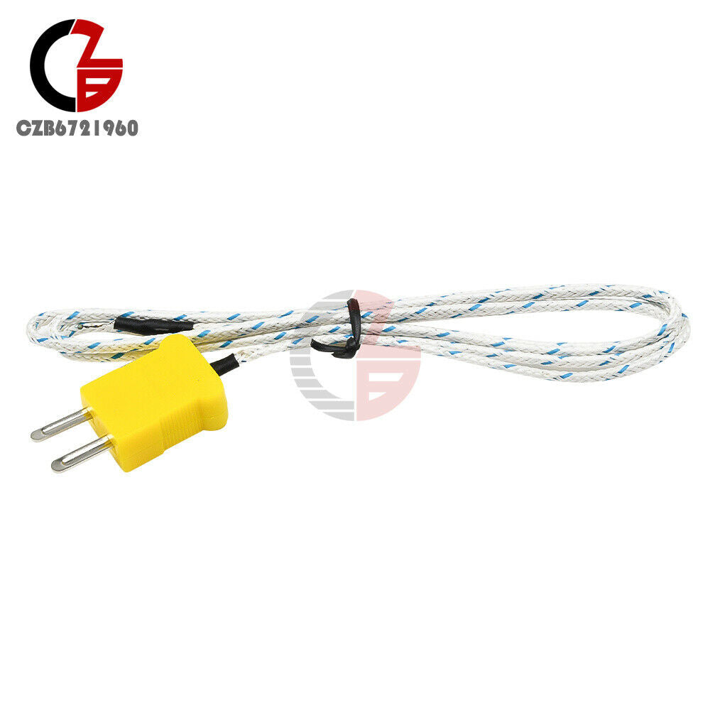 Wire Digital Thermometer 100CM 1M K-type Thermocouple Sensor Probe Test