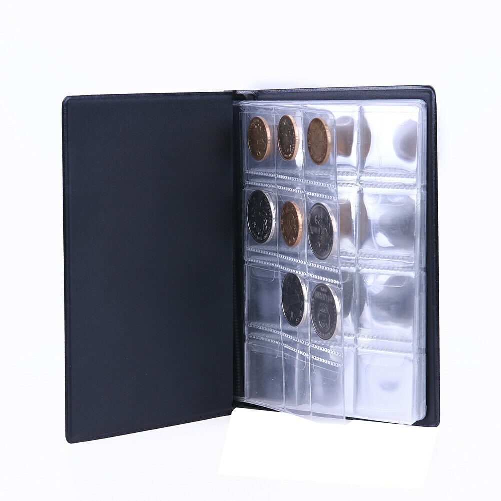 120 Collection Storage Penny Pockets Money Album Book Collecting Coin Holders
