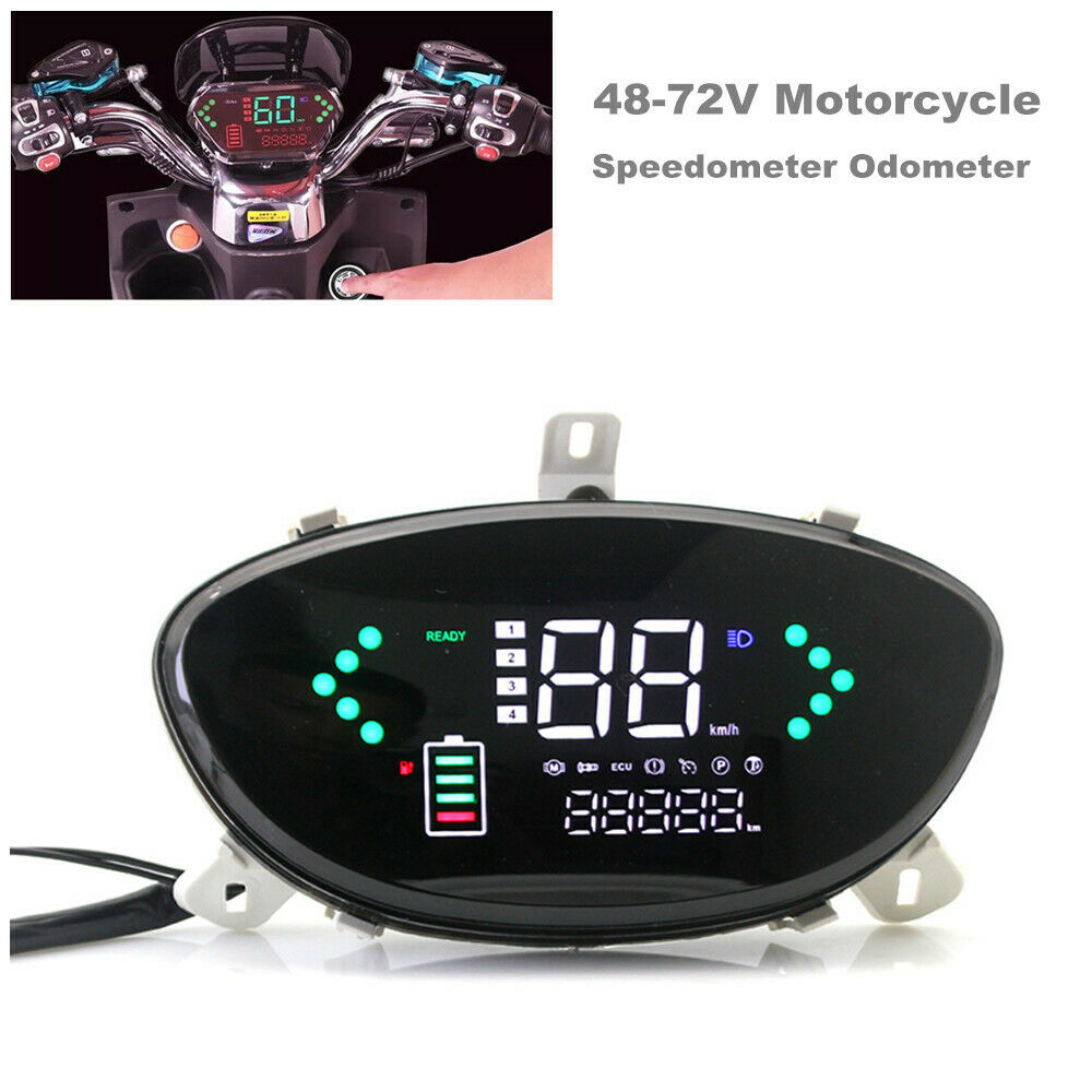 48-72V Motorcycle LCD Display Speedometer Digital Odometer Indicator Assembly