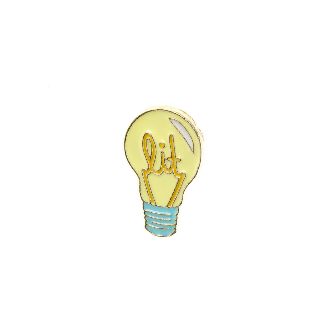 Light bulb Brooch Pin Alloy Enamel Brooch Jacket Backpack Shirt Pin Badg.l8
