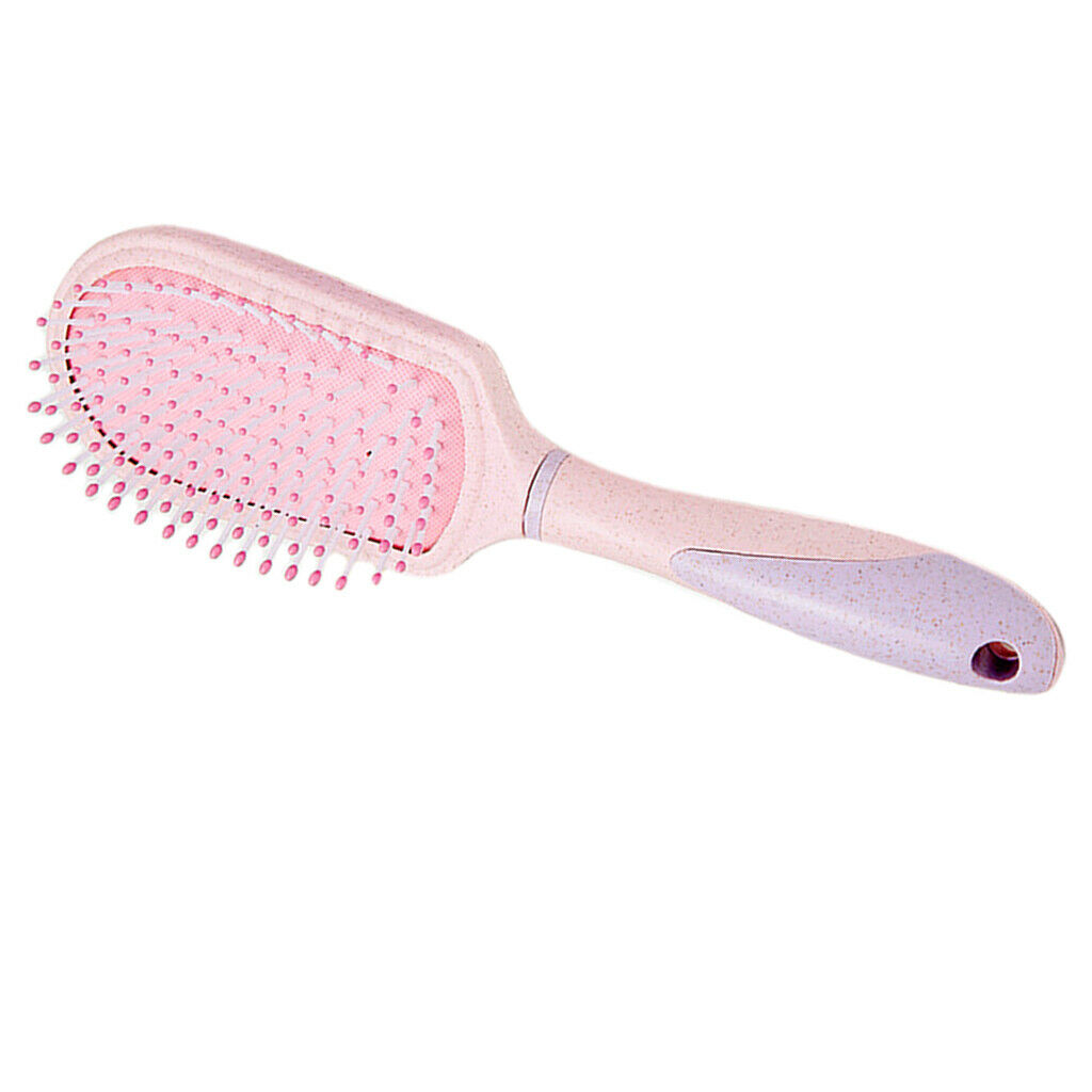 Portable Scalp Massage Hairbrush Plastic Detagling Hair Brush Comb Pink