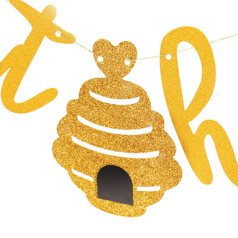 Happy Birthday Bee Banner Garland with Bee and Beehive Party Suppli.l8