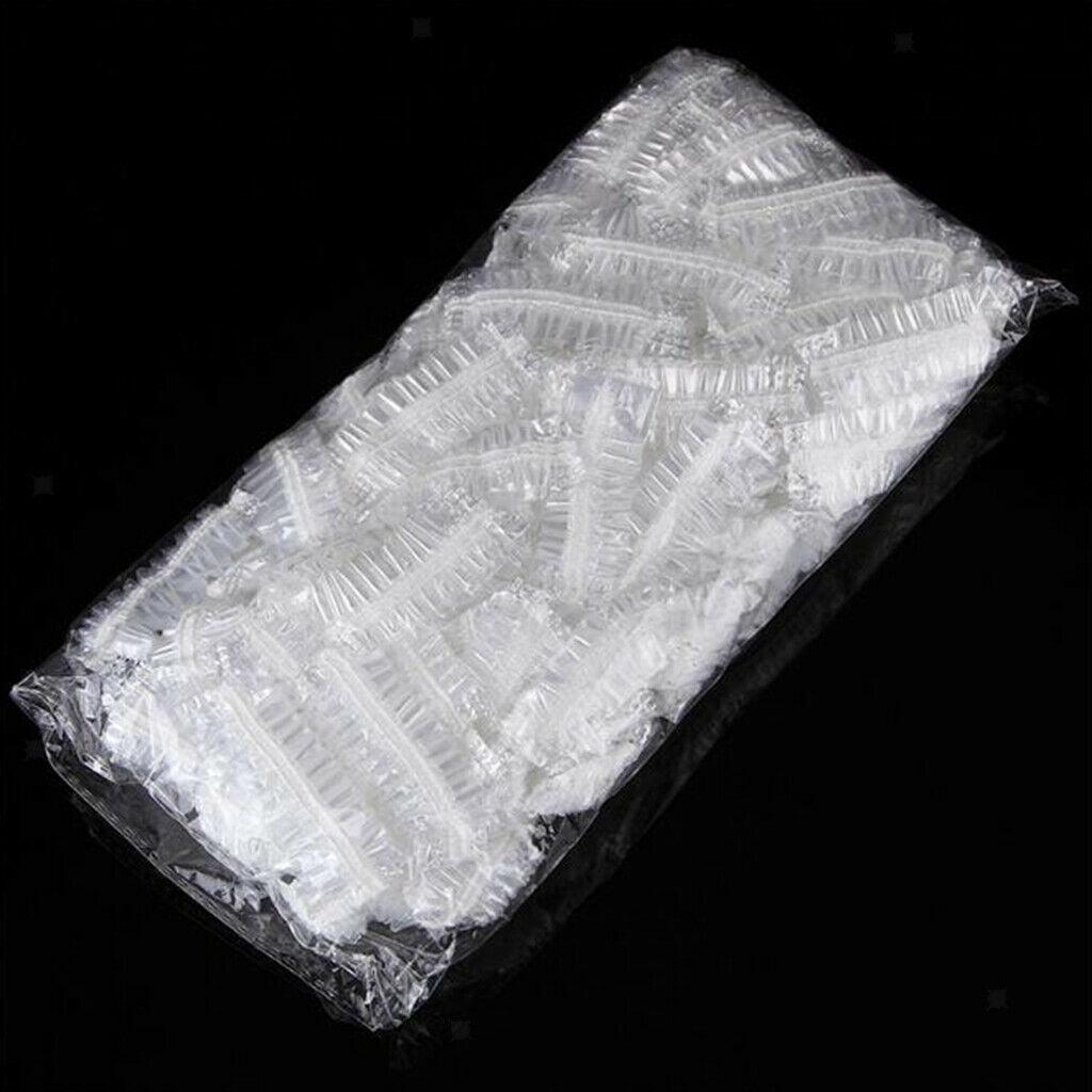 150 Pieces Disposable Hair Cut Shawl Gowns Capes Cloth Clear + Ear Cover