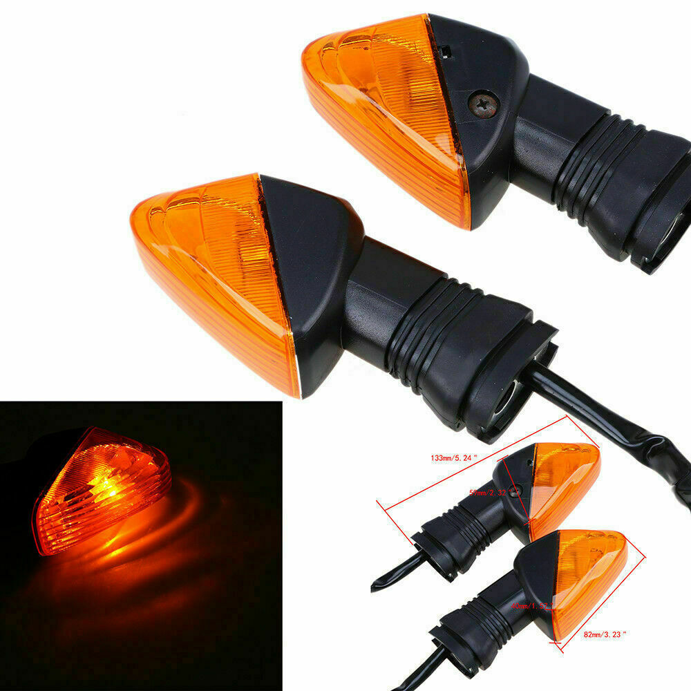 Pair Turn Signal Light Universal Blinker Fit For Kawasaki Ninja ZX636 05-08