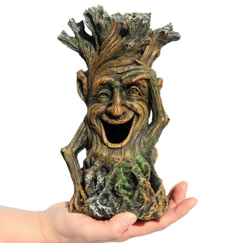 Aquarium Wood Tree Man Decoration Ornaments Fish Shrimp Shelter Fish Tank LaG7K7