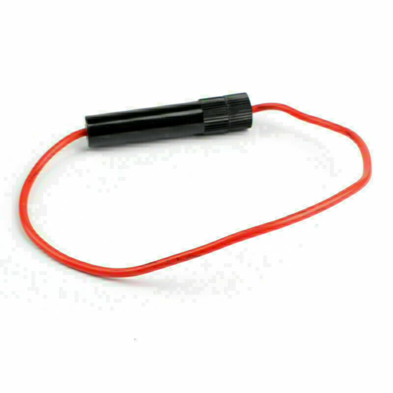 2Pcs 6x30mm AGC Glass Tube In-Line Fuse Holder 16 AWG OFC Copper Wire Cable  CN