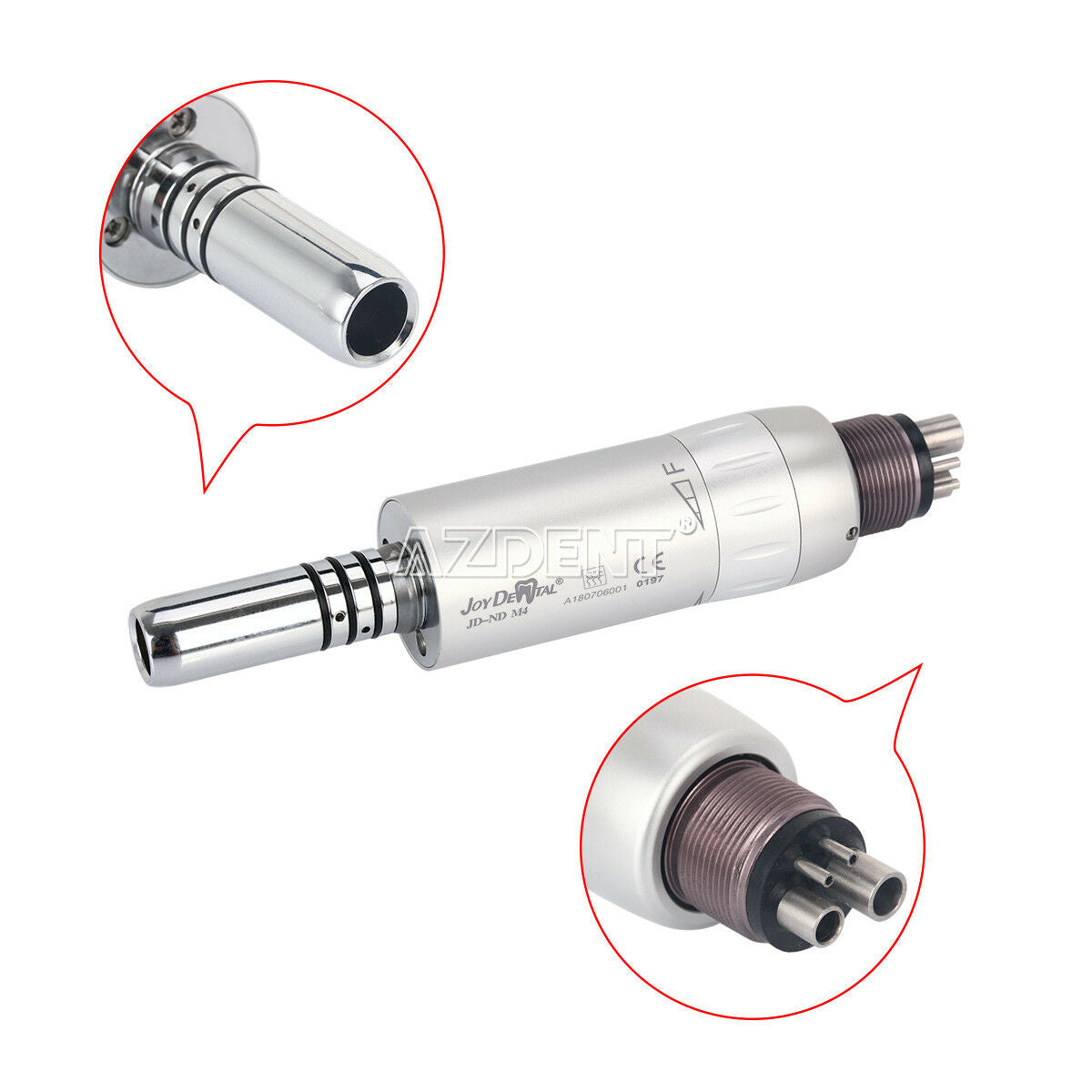 Dental 1:1 Inner Water Cooling System Air Motor E-type Low Speed Handpiece 4Hole