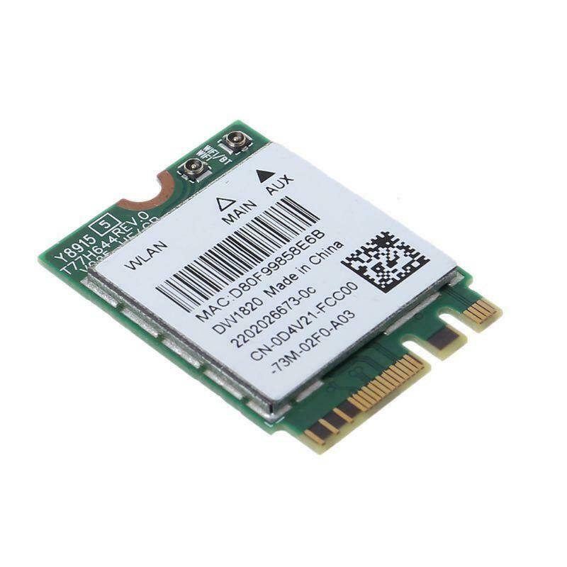 For Dell Wireless 1820 DW1820 WLAN WiFi 802.11AC + BT 4.1 M.2 WIFI Card D4V21