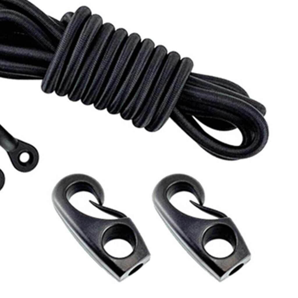 Kayak Boat Bungee Kit 8ft Cord 6 Nylon Padeyes 12 Screws 12 Rivets 2 Cord Ends
