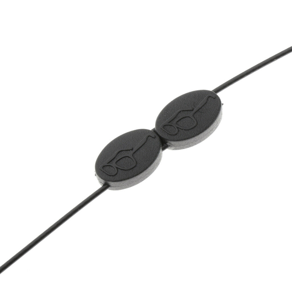 2pcs Silicone Glasses Strap Neck Eyeglasses Holder Retainer Lanyard Grips
