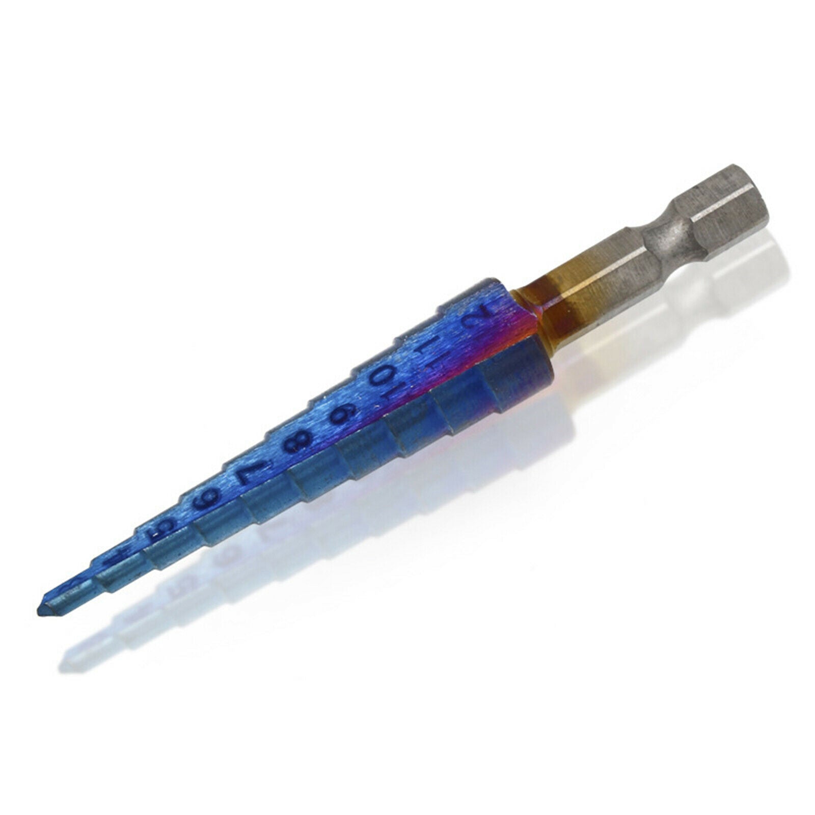 3Pcs/Set Blue Coated Step Drill Bit Metal High Speed Steel Step Cone Drill