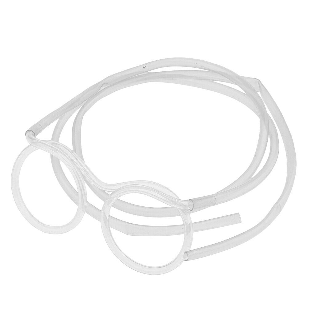 Funny Flexible Drinking Straw Tube Glasses Carnival Party Fancy Dress Clear