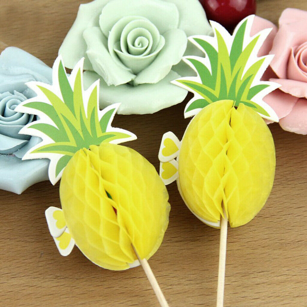 12pcs   Cupcake Toppers Luau Birthday Party Cake Decoration