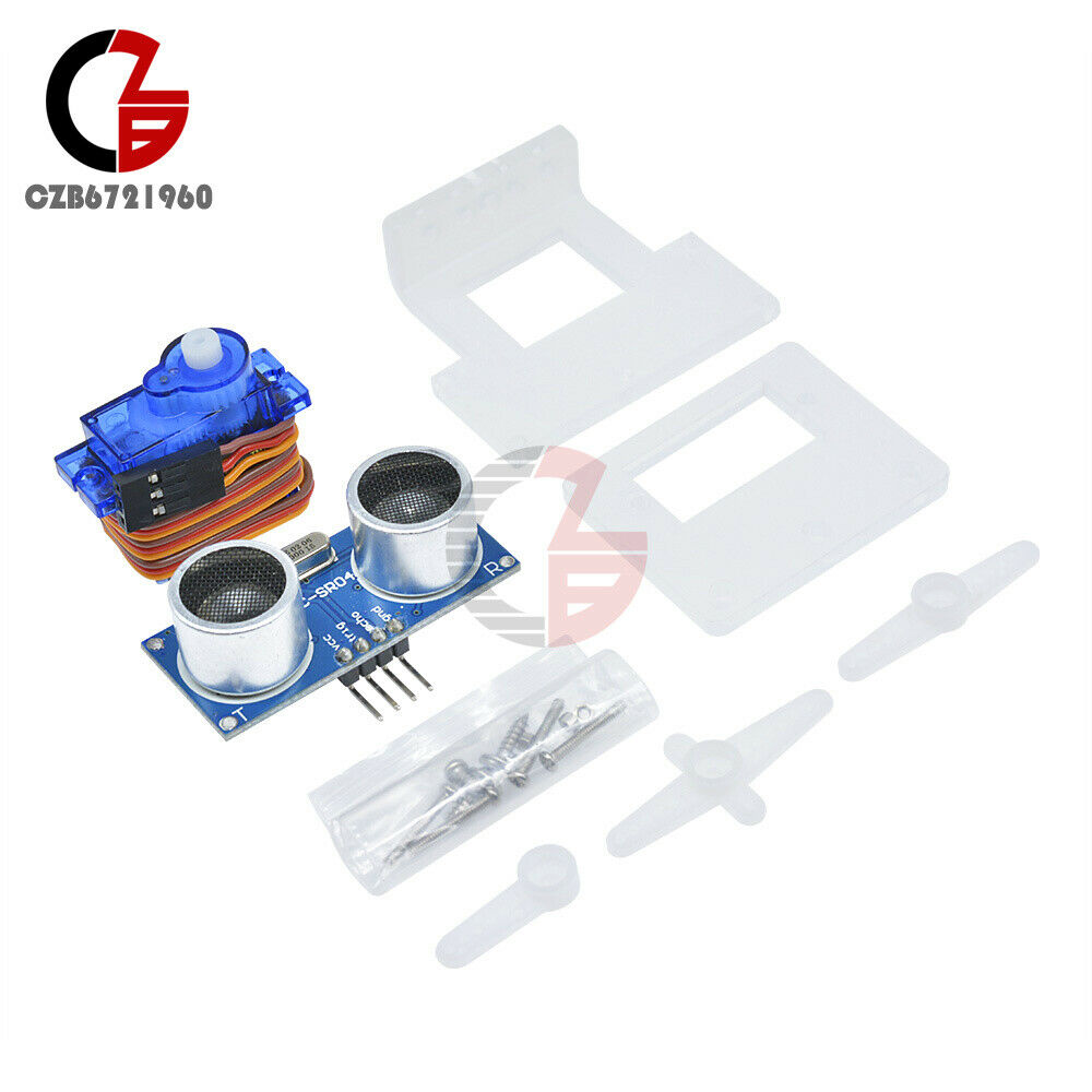 HC-SR04 SG90 Servo Ultrasonic Ranging Module & Car Mounting Bracket Kit
