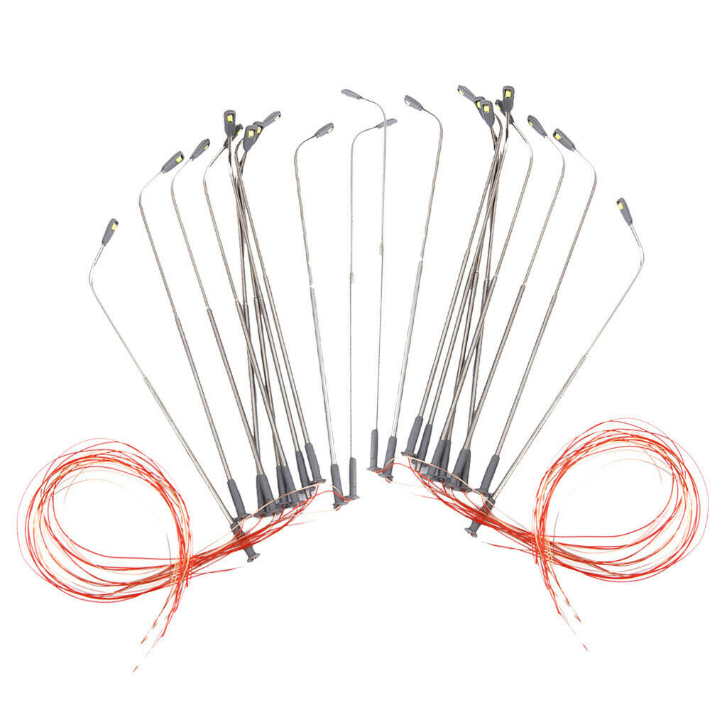 Pack / 20 Pieces 1: 100 Single Headed LED Street Garden Lights Layout Train