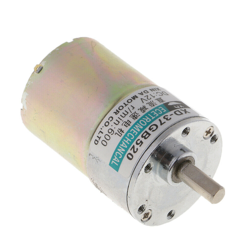 Brushed Geared Motor DC12V 10W 600RPM CW/CCW Gear Motor Electric Motor