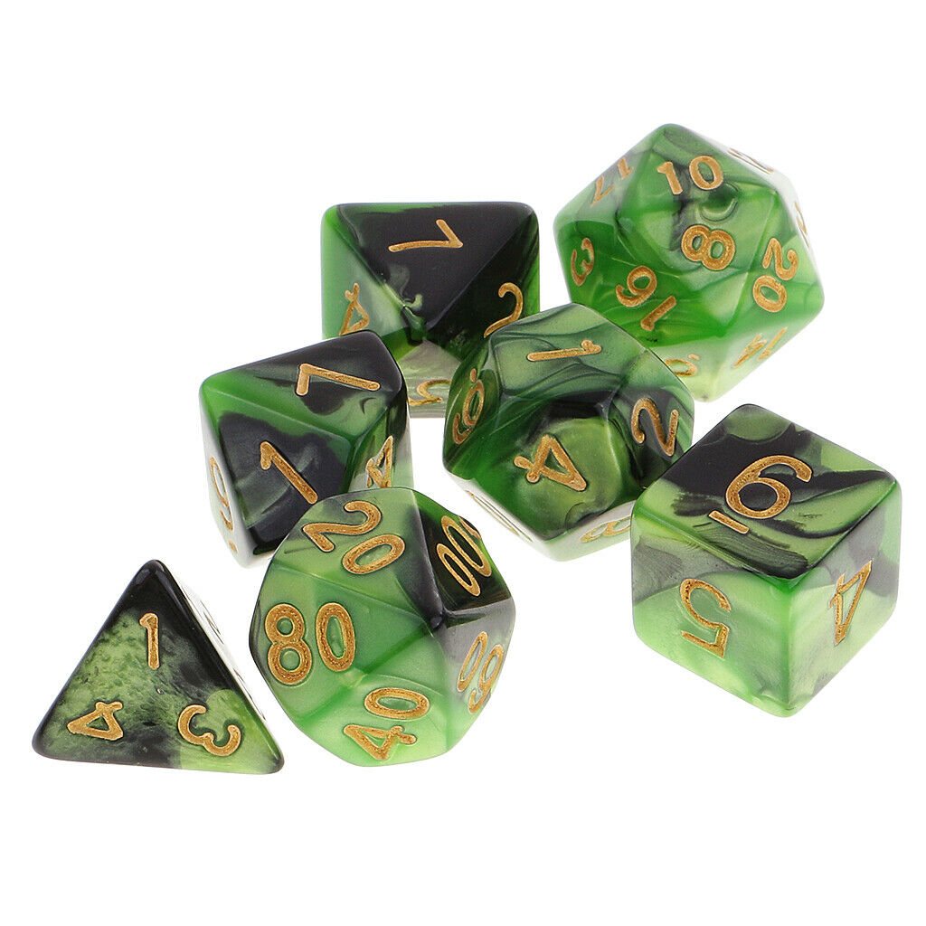 21 Pieces Multi Side Dice d4-d20 Casino Dices for Board Game Dices Toys