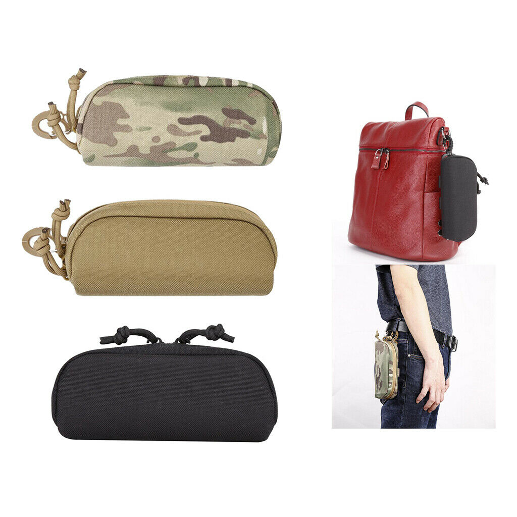 Set of 3 Sunglasses Box Storage Molle Goggle Glasses Bag Nylon with D-rings