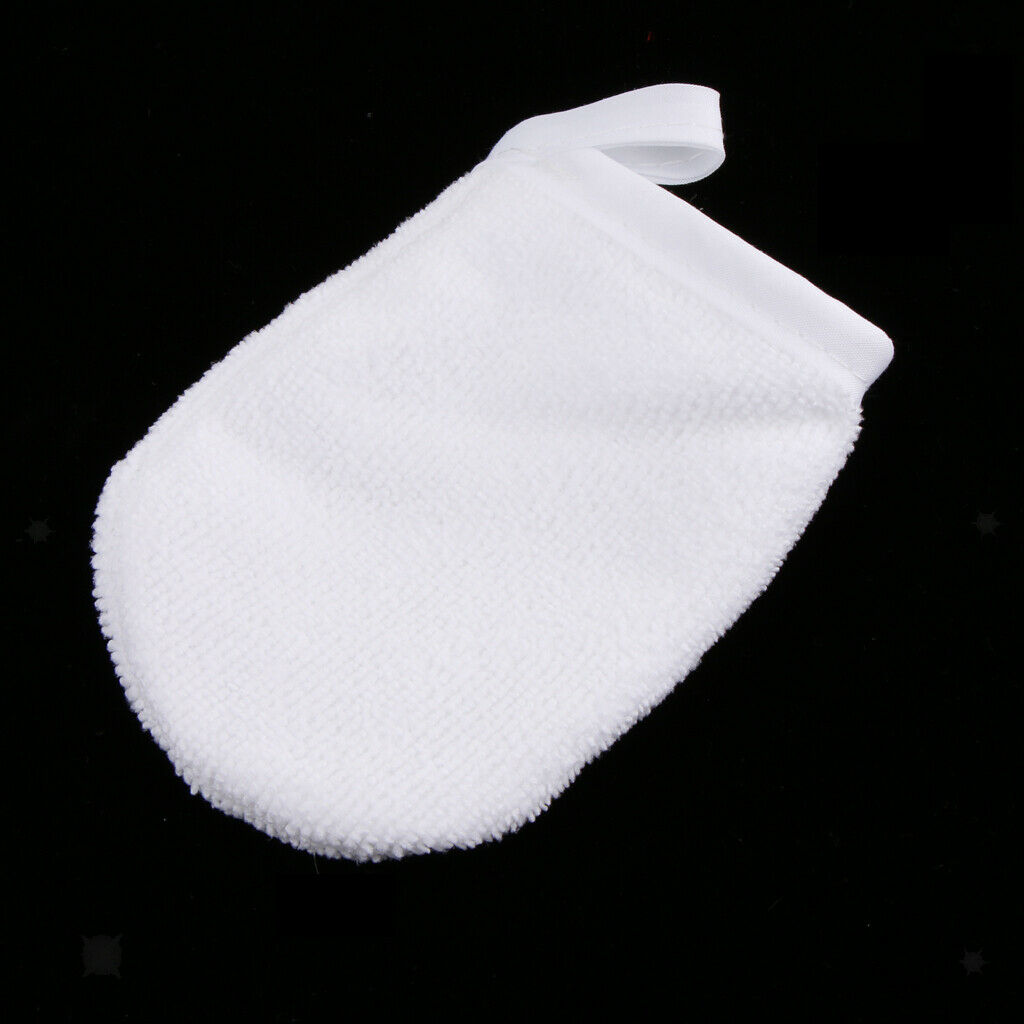 Set of 3 Soft Microfiber Face Cleansing Gloves Makeup Towel Pads Reusable