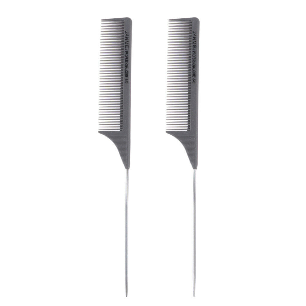 2x Pro 8.9'' Antistatic Barber Pintail Hair Combs Detangling Highlight Comb