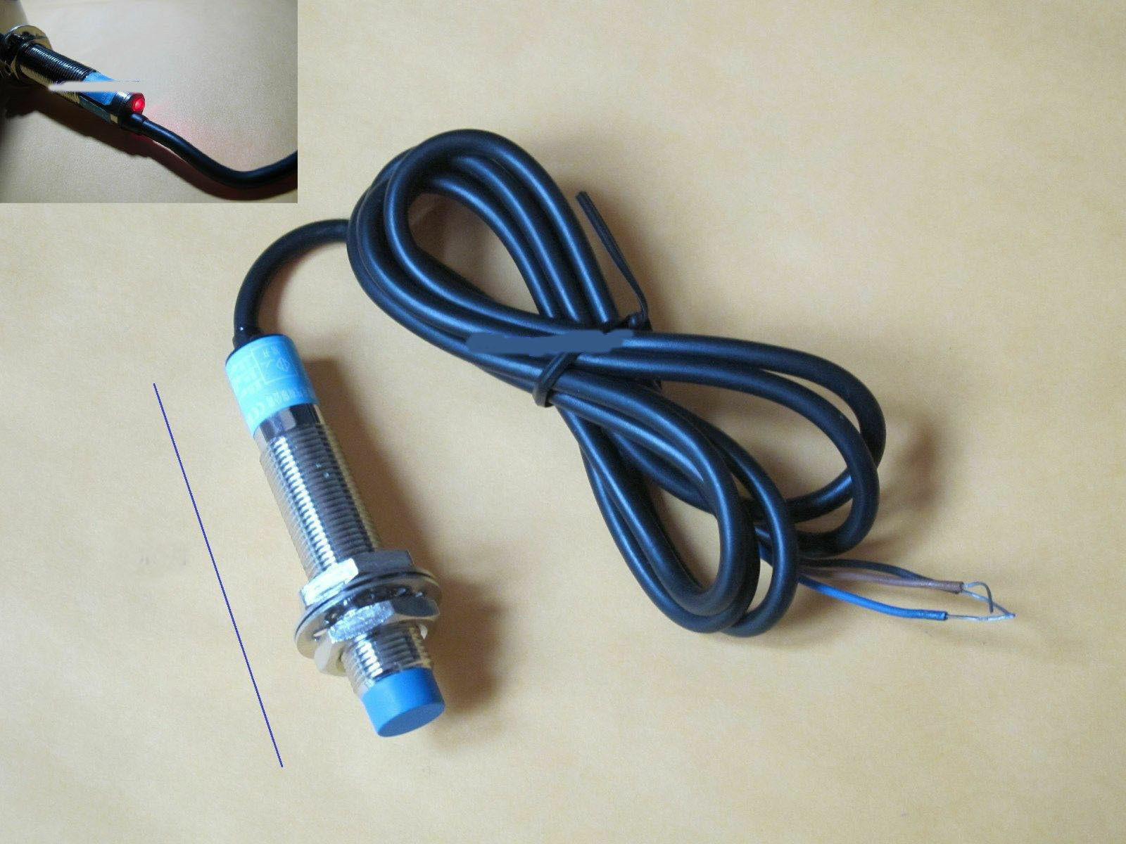 Digital LED Punch Tachometer Speed Meter Hall Proximity Switch Sensor red (L99)