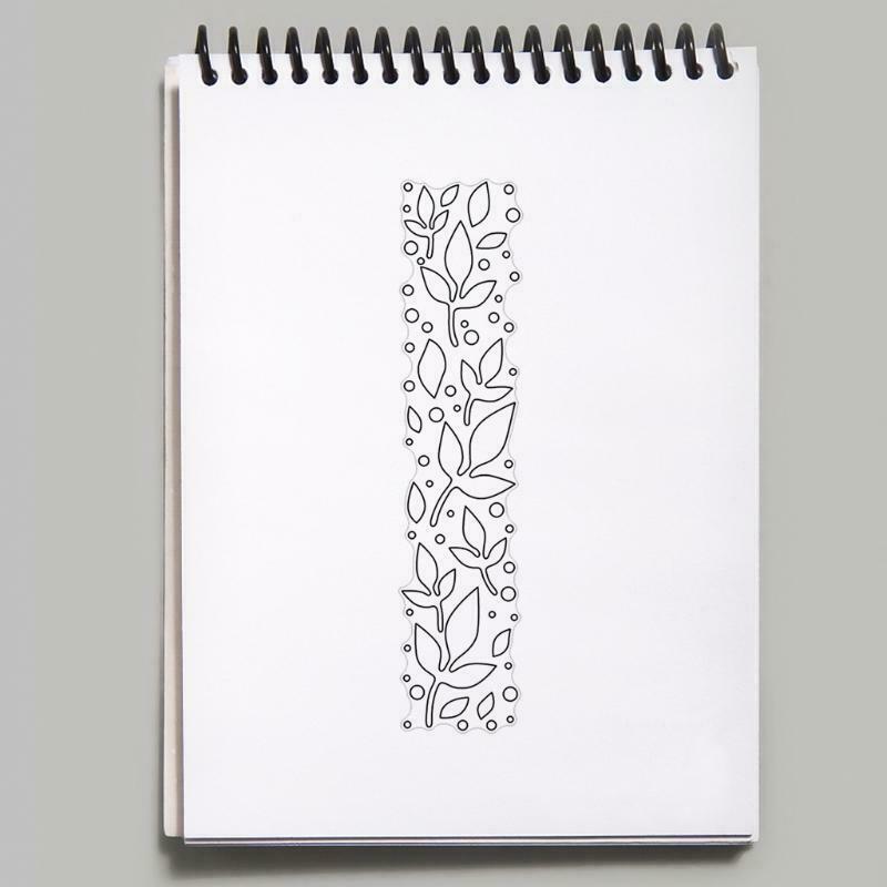 Leaf Strip Border Frame Metal Cutting Die Cuts Stencils for DIY Embossing Card