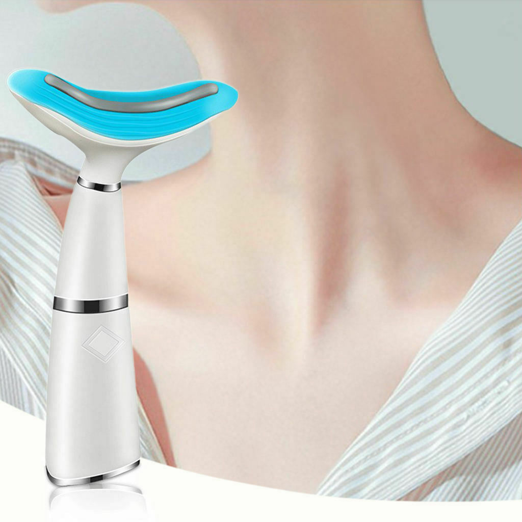 Neck Massager Tightening Photon Photon Vibration Device. LED for Skin Care