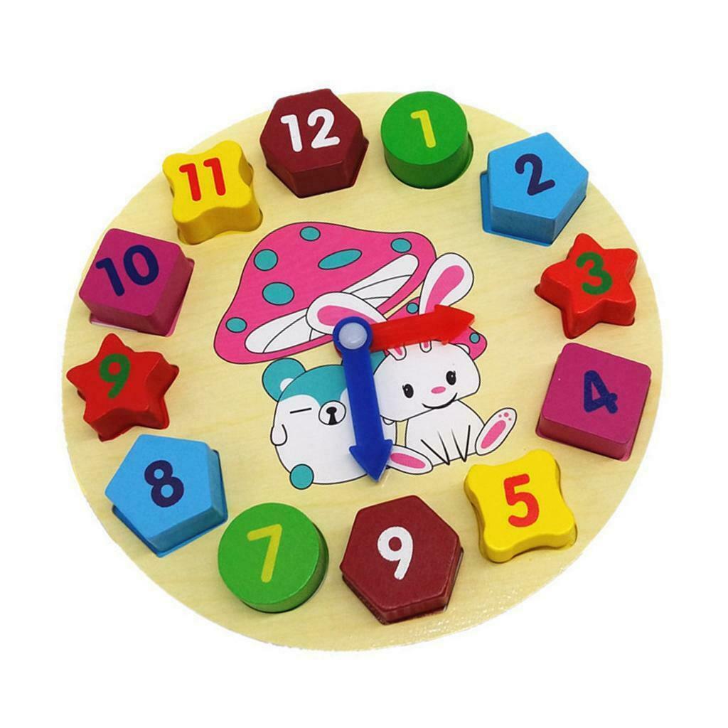 Montessori Educational Sorting Clock Puzzle Toys for Toddlers Baby Kids