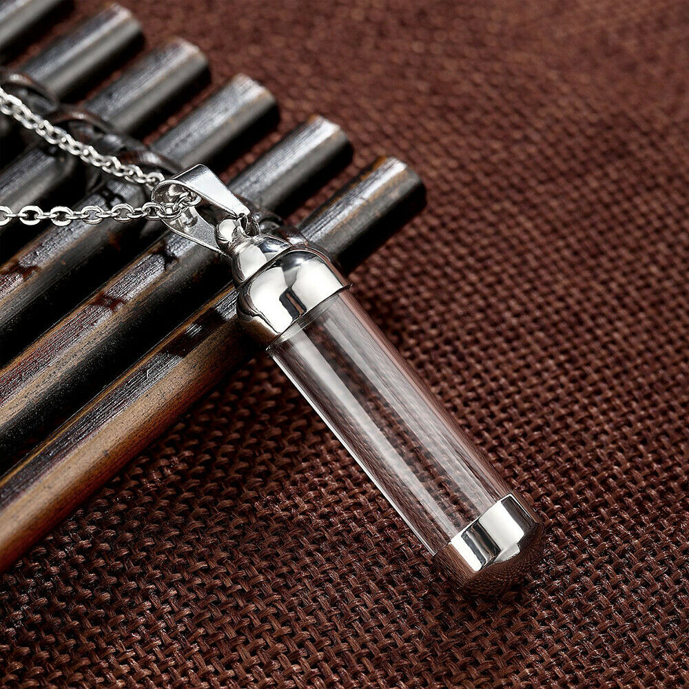 43mm Tube Pet Urn Pendant Necklace Keepsake Memorial Jewelry DIY Accessory