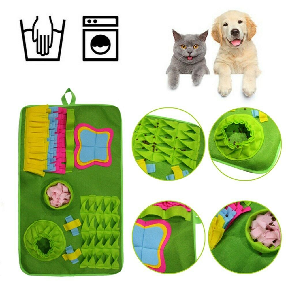 Pet Cat Dog Snuffle Mat Training Sniffing Pad Feeding Blanket Cushion Toys CA