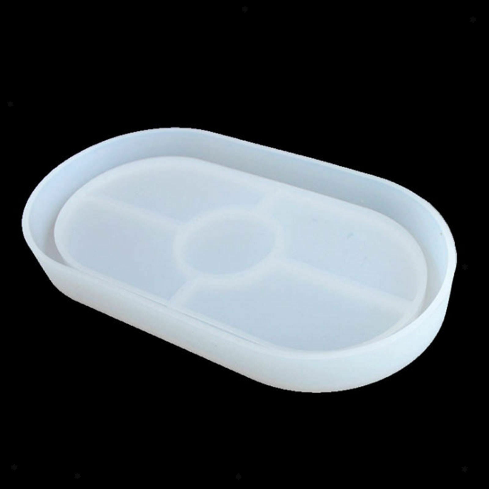 Silicone DIY Makeup Coaster Serving Tray Molds Resins Mould for Soap Dish